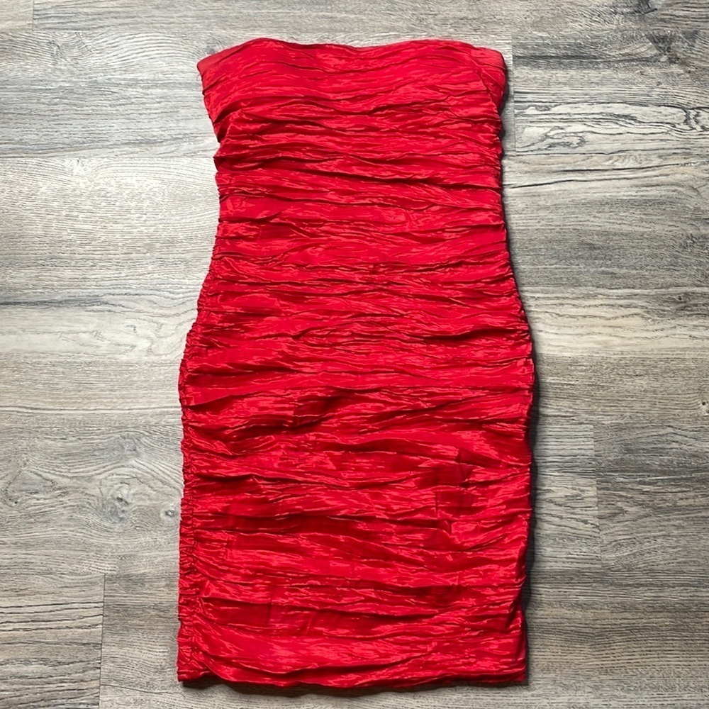Forever 21 Red Strapless Dress, size medium
